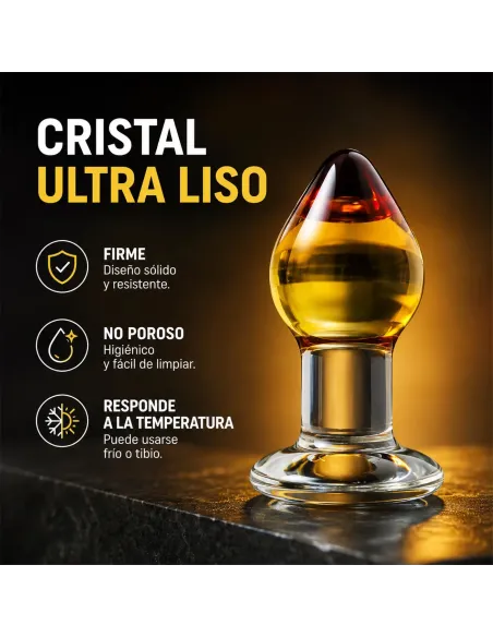 Glass anal plug amberis | Infarta toys | Vidrio