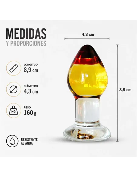 Glass anal plug amberis | Infarta toys | Vidrio