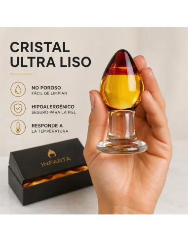 Glass anal plug amberis | Infarta toys | Vidrio