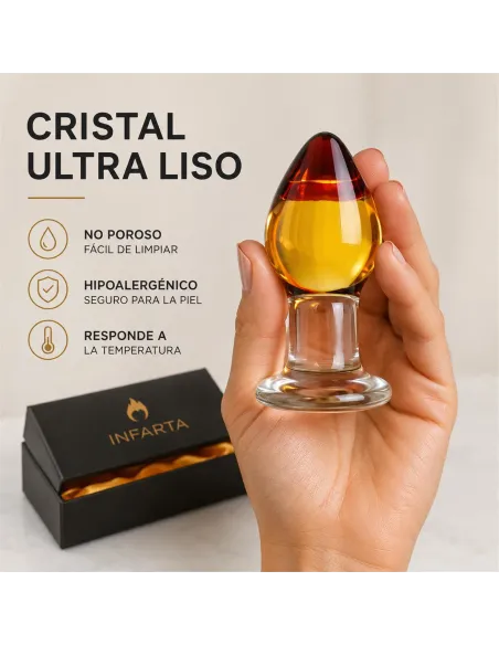 Glass anal plug amberis | Infarta toys | Vidrio