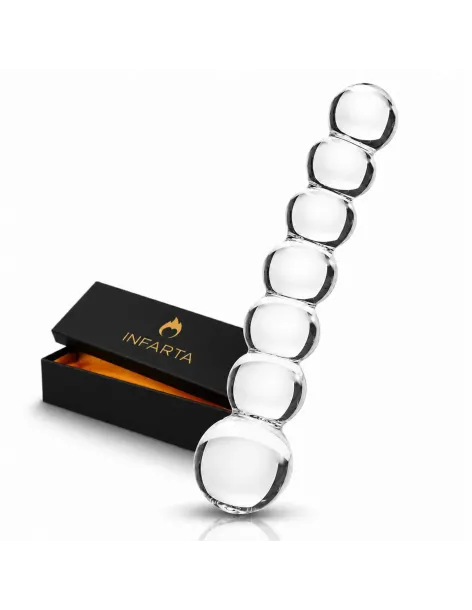 Glass anal dildo bubble glow | Infarta toys | Dildos
