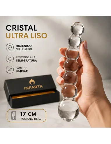 Glass anal dildo bubble glow | Infarta toys | Dildos