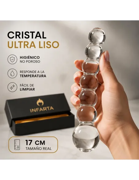 Glass anal dildo bubble glow | Infarta toys | Dildos