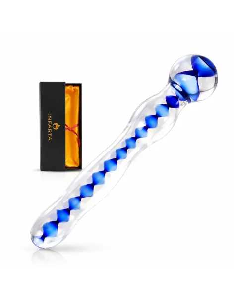 Glass dildo helixblue | Infarta toys | Vidrio