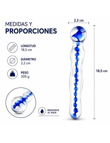 Glass dildo helixblue | Infarta toys | Vidrio