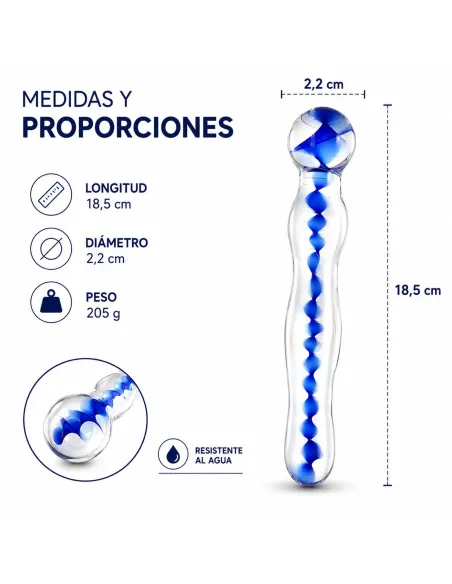 Glass dildo helixblue | Infarta toys | Vidrio