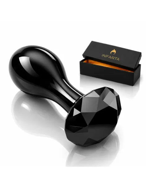 Glass anal plug dark obsidian | Infarta toys | Vidrio
