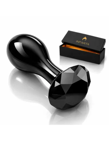 Glass anal plug dark obsidian | Infarta toys | Vidrio