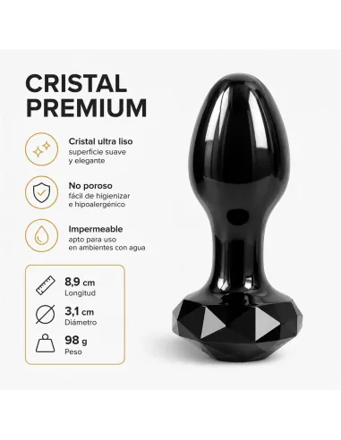 Glass anal plug dark obsidian | Infarta toys | Vidrio
