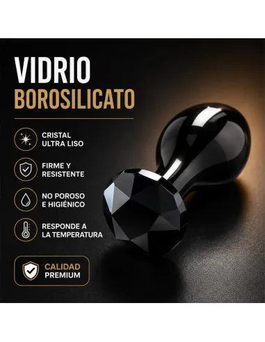 Glass anal plug dark obsidian | Infarta toys | Vidrio