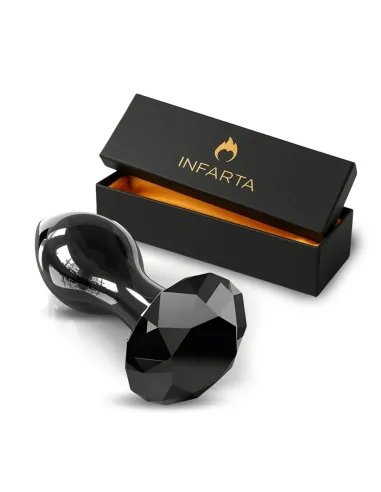 Glass anal plug dark obsidian | Infarta toys | Vidrio
