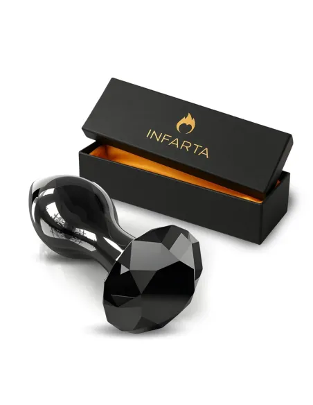 Glass anal plug dark obsidian | Infarta toys | Vidrio