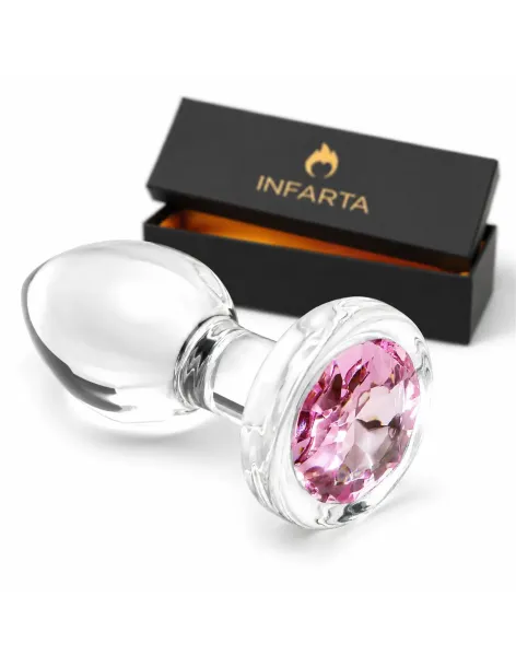 Glass anal plug gemma rosa small | Infarta toys | Vidrio
