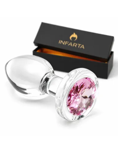 Glass anal plug gemma rosa small | Infarta toys | Vidrio