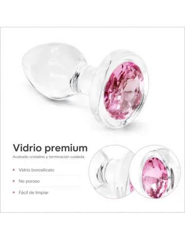 Glass anal plug gemma rosa small | Infarta toys | Vidrio