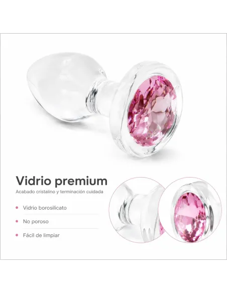 Glass anal plug gemma rosa small | Infarta toys | Vidrio