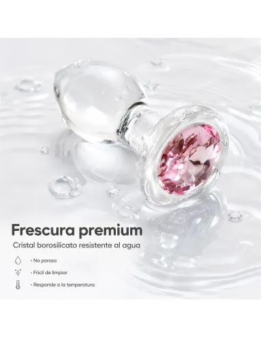 Glass anal plug gemma rosa small | Infarta toys | Vidrio