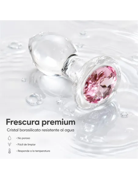 Glass anal plug gemma rosa small | Infarta toys | Vidrio