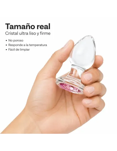 Glass anal plug gemma rosa small | Infarta toys | Vidrio