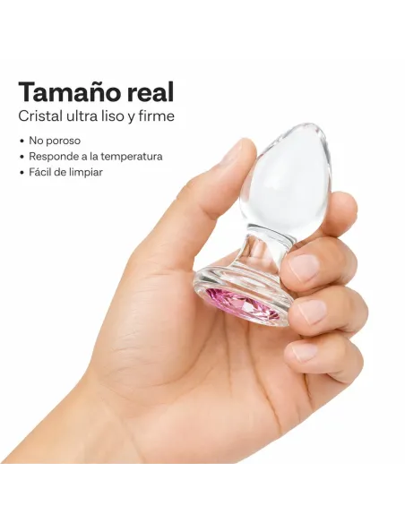 Glass anal plug gemma rosa small | Infarta toys | Vidrio