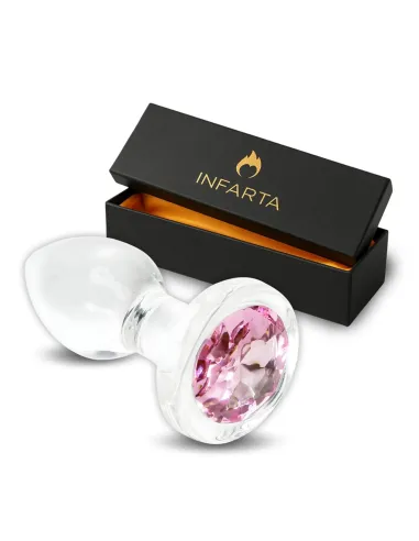 Glass anal plug gemma rosa small | Infarta toys | Vidrio