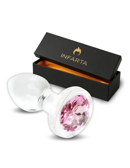 Glass anal plug gemma rosa small | Infarta toys | Vidrio