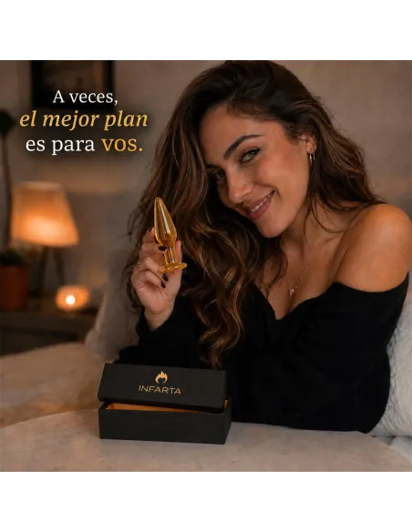 Glass anal plug aurum | Infarta toys | Vidrio