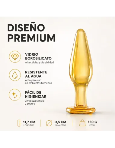 Glass anal plug aurum | Infarta toys | Vidrio
