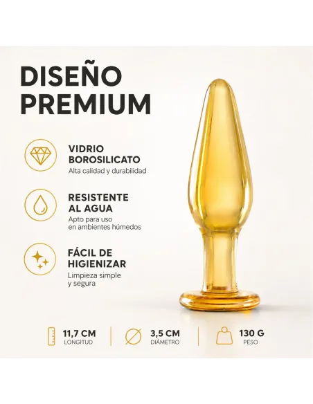 Glass anal plug aurum | Infarta toys | Vidrio