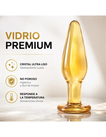 Glass anal plug aurum | Infarta toys | Vidrio