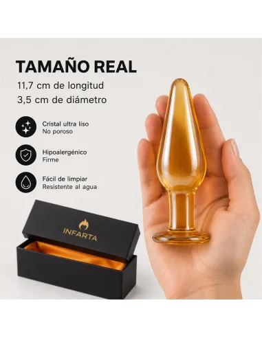 Glass anal plug aurum | Infarta toys | Vidrio