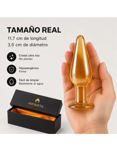 Glass anal plug aurum | Infarta toys | Vidrio