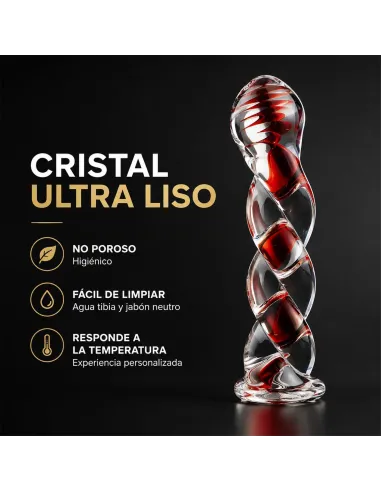 Glass dildo ruby swirl | Infarta toys | Vidrio