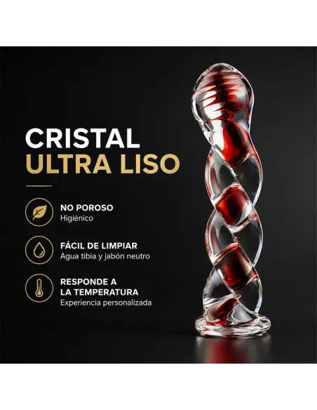 Glass dildo ruby swirl | Infarta toys | Vidrio