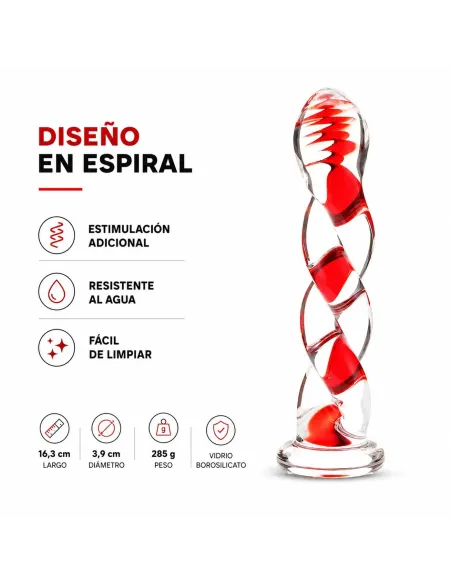 Glass dildo ruby swirl | Infarta toys | Vidrio