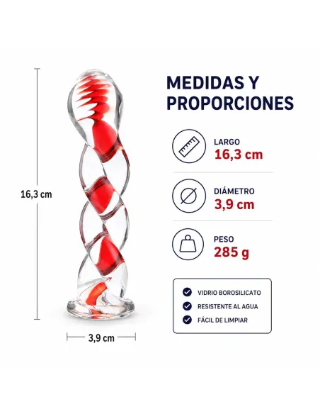 Glass dildo ruby swirl | Infarta toys | Vidrio