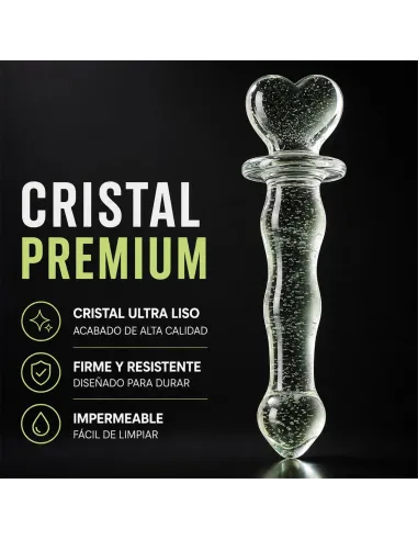 Glass dildo glow in the dark phantom heart | Infarta toys | Vidrio