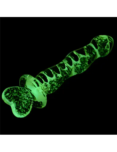 Glass dildo glow in the dark phantom heart | Infarta toys | Vidrio