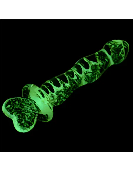 Glass dildo glow in the dark phantom heart | Infarta toys | Vidrio
