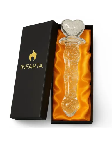 Glass dildo glow in the dark phantom heart | Infarta toys | Vidrio