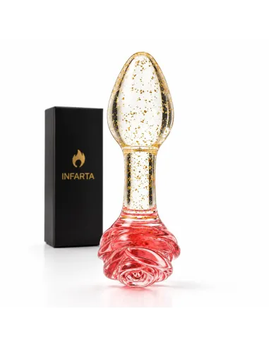 Glass anal plug glow in the dark phantom rose | Infarta toys | Vidrio