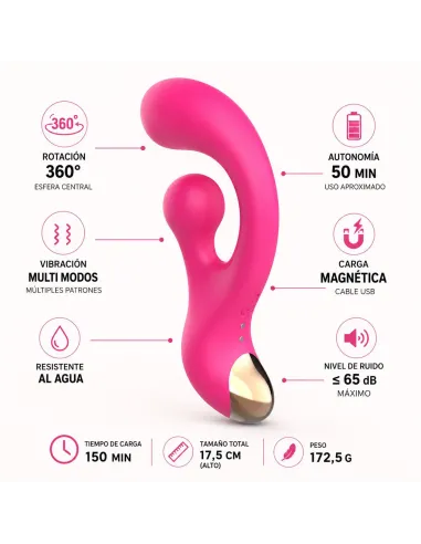 Vibrador punto-g estimulador de clitoris rotación 360° 17,5 cm aura one | Infarta toys | Estimuladores clítoris