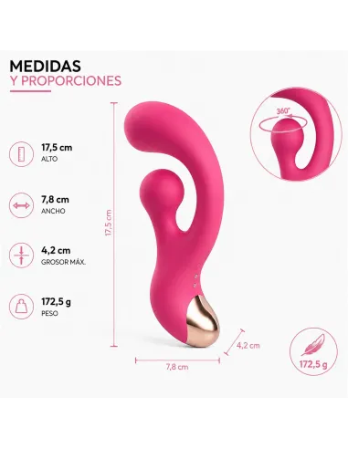 Vibrador punto-g estimulador de clitoris rotación 360° 17,5 cm aura one | Infarta toys | Estimuladores clítoris