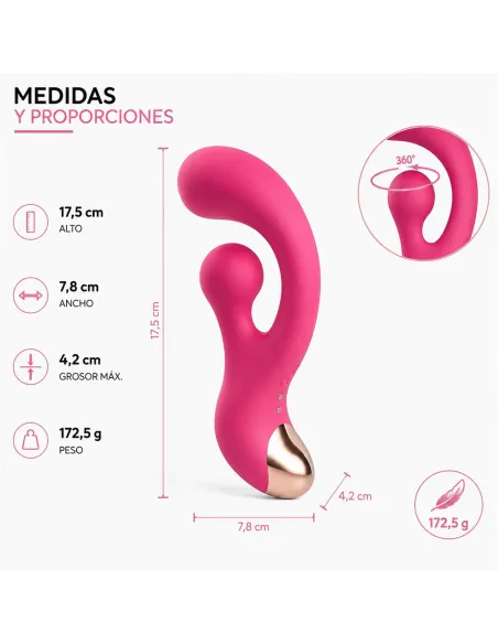 Vibrador punto-g estimulador de clitoris rotación 360° 17,5 cm aura one | Infarta toys | Estimuladores clítoris
