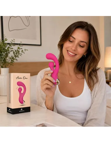 Vibrador punto-g estimulador de clitoris rotación 360° 17,5 cm aura one | Infarta toys | Estimuladores clítoris