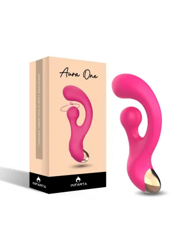 Vibrador punto-g estimulador de clitoris rotación 360° 17,5 cm aura one | Infarta toys | Estimuladores clítoris
