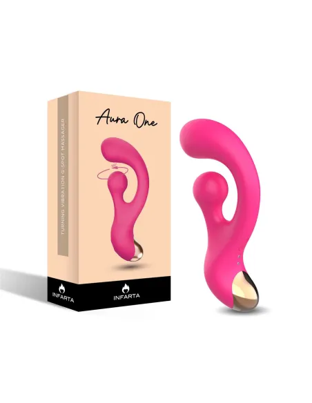 Vibrador punto-g estimulador de clitoris rotación 360° 17,5 cm aura one | Infarta toys | Estimuladores clítoris