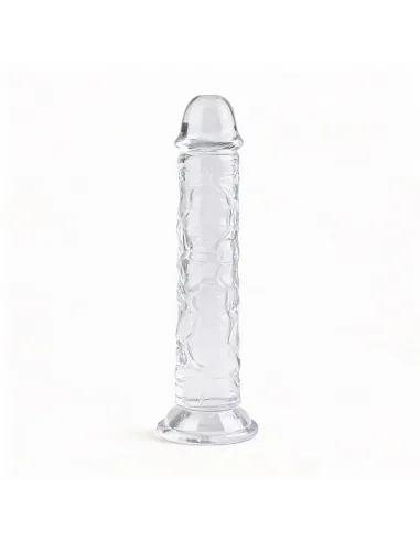 Consolador transparente lumen crystal de tpe flexible con ventosa 16 cm | Infarta toys | Dildos macizos