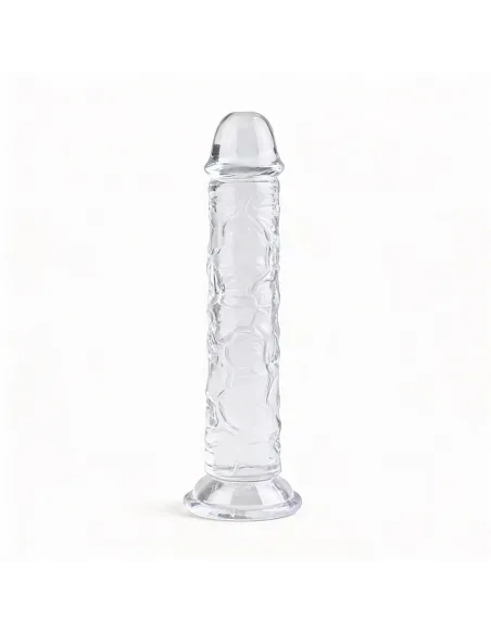 Consolador transparente lumen crystal de tpe flexible con ventosa 16 cm | Infarta toys | Dildos macizos