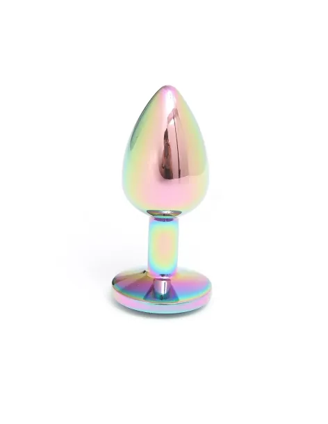 Plug anal metal tornasolado con joya medium | Infarta toys | Plugs